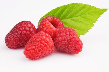 ripe raspberries