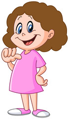 Girl pointing at herself