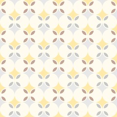 abstract retro geometric seamless pattern background, flower theme