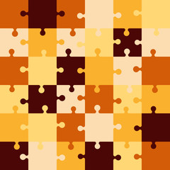 Jigsaw puzzle. Vector illustration.