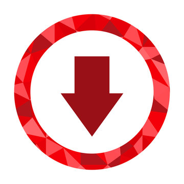 DOWNLOAD Red Polygon Pattern Vector Web Button