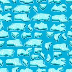 Seamless pattern with a drifting ice floe