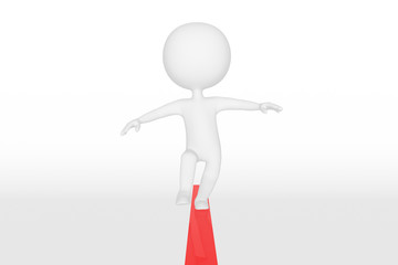 バランスをとる人