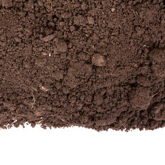 the soil for planting isolated on white background