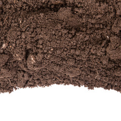 the soil for planting isolated on white background