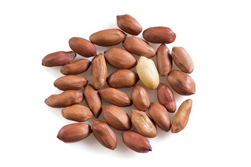 Peanuts composition on white