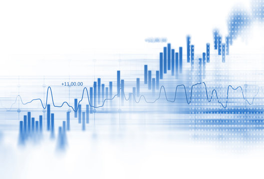 technical financial graph on technology abstract background