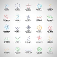 Network Icons Set - Isolated On Gray Background - Vector Illustration, Graphic Design. For Web, Websites
