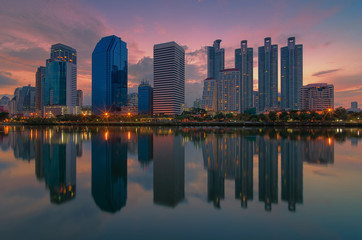 Fototapeta premium Landscape park Benjakitti.