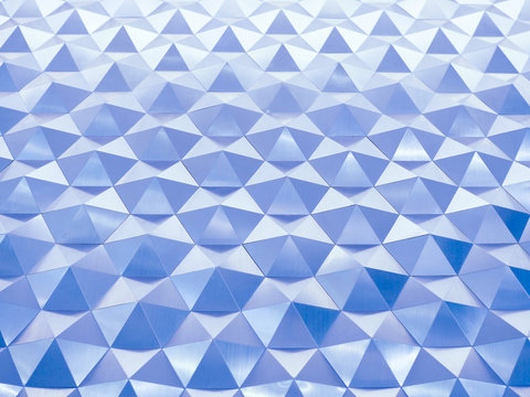 Blue low poly geometric abstract background in embossed triangular and polygon style