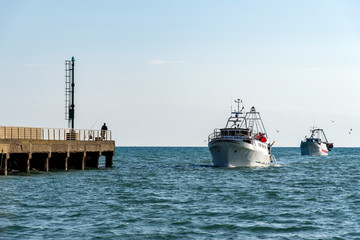 barche da pesca al porto