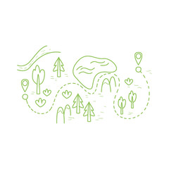 Map With The Hiking Route