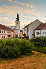 Fototapeta na wymiar Architecture of the old town of Nitra.