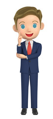 Fototapeta premium 3D illustration character - An idea came to the businessman.
