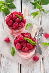 Raspberry-Vanilla dessert