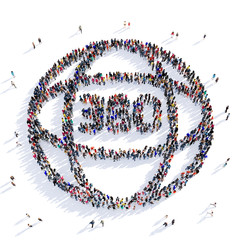 people globe orbit icon