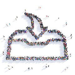 people loading icon 3d