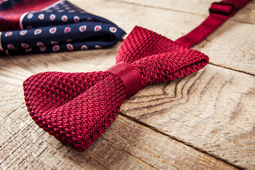 accessories for men: butterfly, ties, cufflinks, for a classic suit