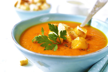 Carrot creamy soup.