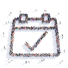 people calendar dates 3d