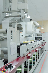 Flexo roll printing machine on packaging industry