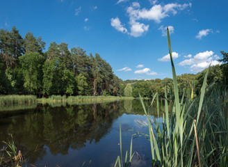 Obraz premium Panorama of Derwentwater in English Lake District from Castlehea