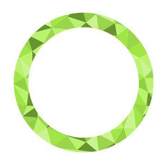 POLYGON PATTERN GREEN CIRCULAR FRAME