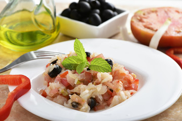 esqueixada de bacalla, typical of Catalonia, Spain