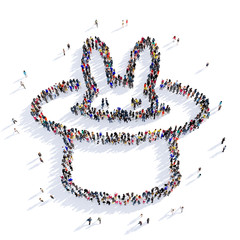 people focus hat rabbit 3d