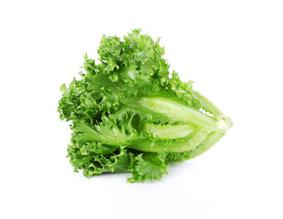 Fresh green lettuce isolated on a white background