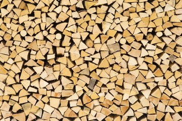 Firewood stacked