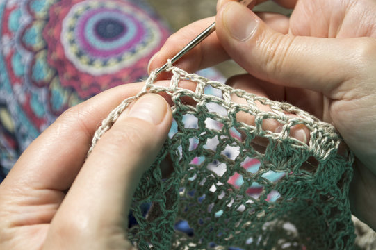 openwork crochet from natural fibers