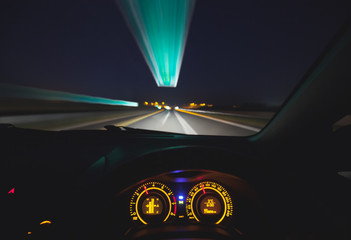 speeding car  dashboard - 114992839