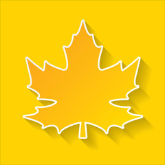 vector maple leaf . autumn vector poster or banner