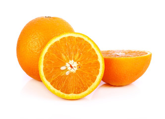fresh orange isolated on white background