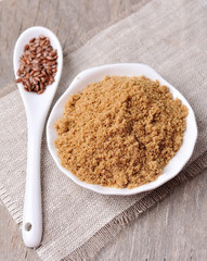 flax seeds isolated on white background