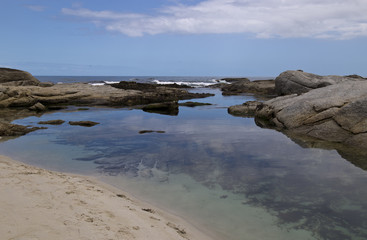 Fototapeta na wymiar Clear water at camps bay, south africa