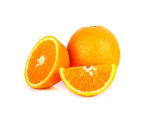 Fototapeta na wymiar fresh orange isolated on white background
