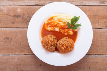 Meatballs with tomato sauce