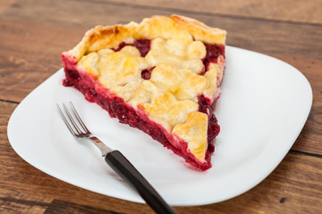 Homemade sweet cherry pie