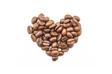 coffee beans heart shape