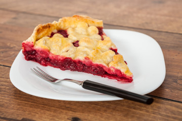 Homemade sweet cherry pie