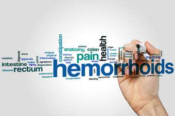 Hemorrhoids word cloud