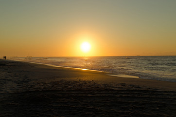 Morning sun at beach