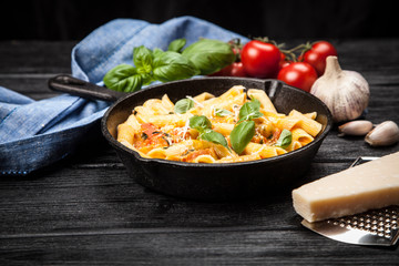 Traditional penne pasta