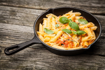 Traditional penne pasta