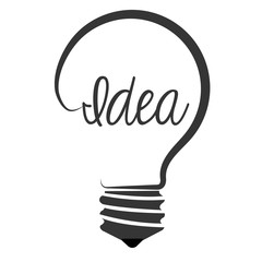Bulb or big idea isolated icon over white background ,vector illustration.