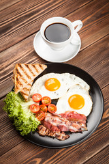 Traditional breakfast on a plate