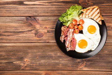 Traditional breakfast on a plate