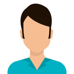 Young male profile avatar isolated on white background, vector illustration.